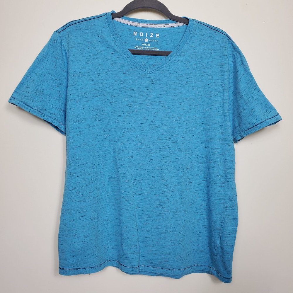 Noize Cotton T Shirt Mens Size L Heather Turquoise Short Sleeve Crew Neck